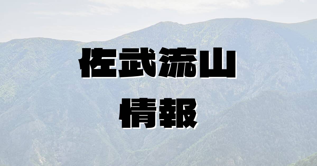 【佐武流山】さぶりゅうやま（上信越高原・新潟県・長野県）の詳細情報